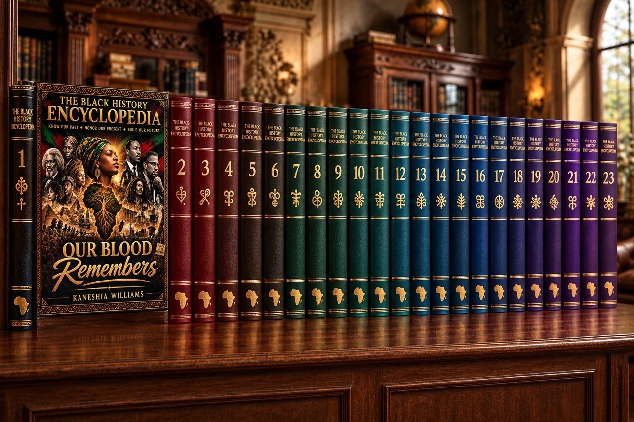 Our Blood Remembers: The Black History Encyclopedia — 23-volume hardcover set by Kaneshia Williams